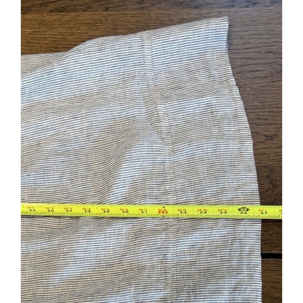 NWT Quince European Linen Sleeveless Swing Dress Women’s L Blue White Pinstripe - Picture 9 of 9
